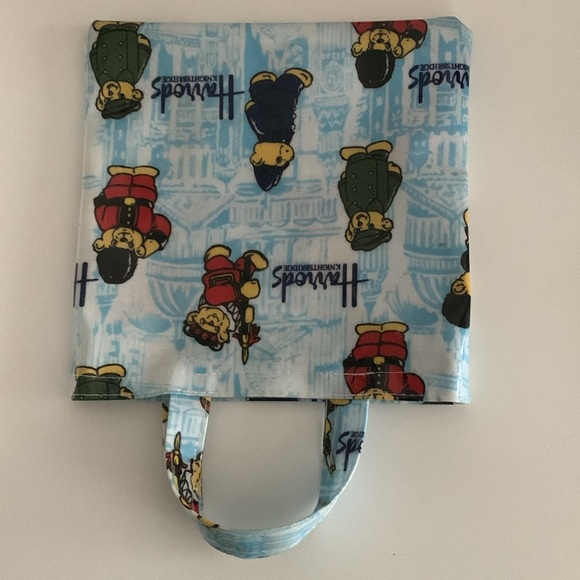 Vintage Harrods of Knightsbridge Mini Tote Bag Teddy Bear At Your Service - Picture 8 of 11